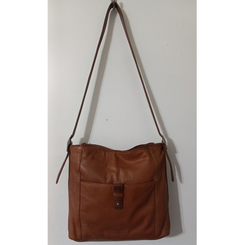 Stone & Co Leather Purse Shoulder Bag Caramel Brown